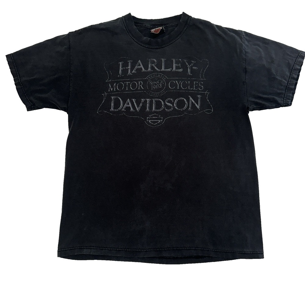 Y2K Harley Davidson Shelton's H-D Mall Shop Smithfield NC T-Shirt Hanes Beefy-T